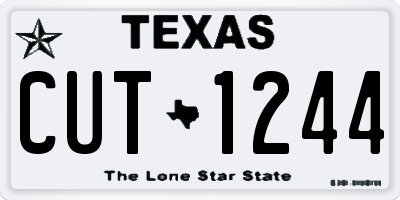 TX license plate CUT1244