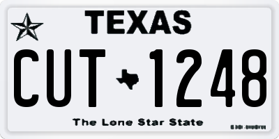 TX license plate CUT1248