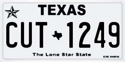 TX license plate CUT1249