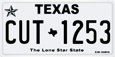 TX license plate CUT1253
