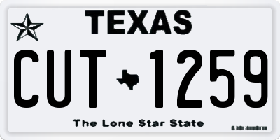 TX license plate CUT1259