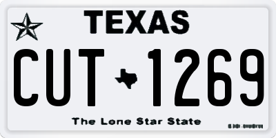 TX license plate CUT1269