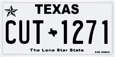 TX license plate CUT1271