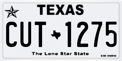 TX license plate CUT1275