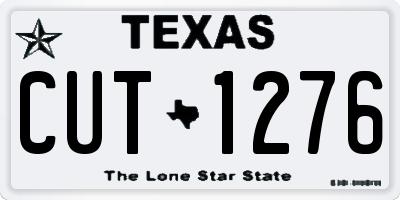 TX license plate CUT1276