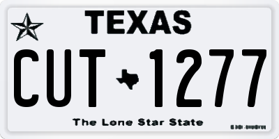 TX license plate CUT1277