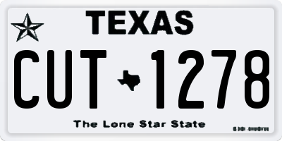 TX license plate CUT1278