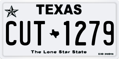 TX license plate CUT1279