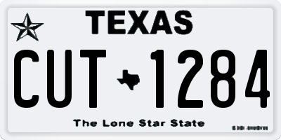 TX license plate CUT1284