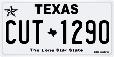 TX license plate CUT1290