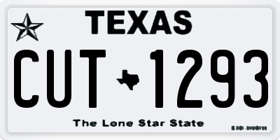 TX license plate CUT1293