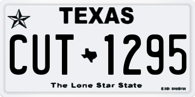 TX license plate CUT1295