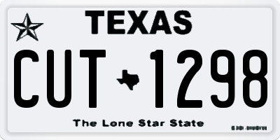 TX license plate CUT1298