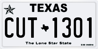 TX license plate CUT1301