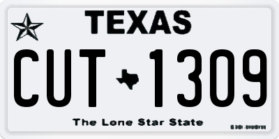 TX license plate CUT1309