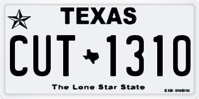 TX license plate CUT1310