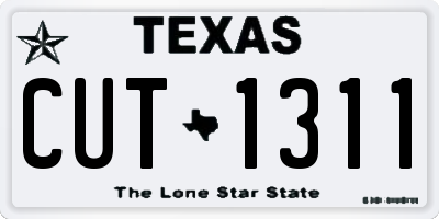 TX license plate CUT1311