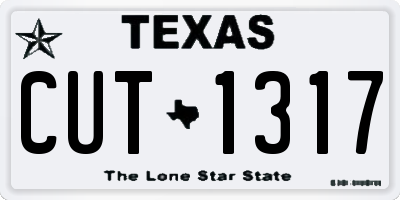TX license plate CUT1317
