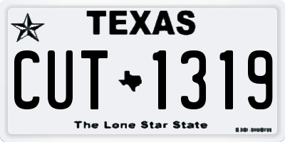 TX license plate CUT1319
