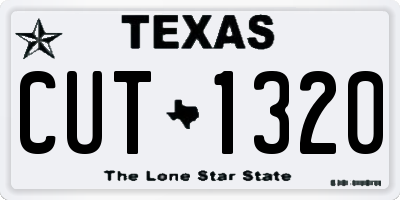 TX license plate CUT1320