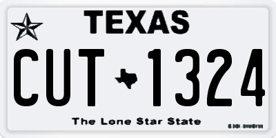 TX license plate CUT1324