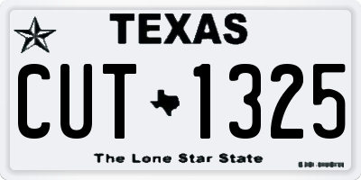 TX license plate CUT1325