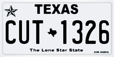 TX license plate CUT1326
