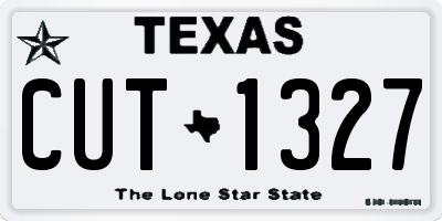 TX license plate CUT1327