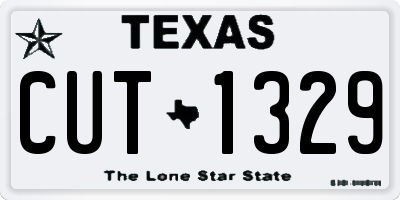 TX license plate CUT1329