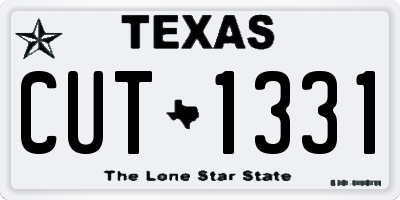 TX license plate CUT1331