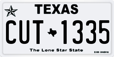 TX license plate CUT1335