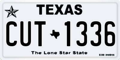 TX license plate CUT1336