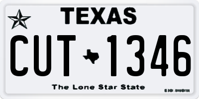 TX license plate CUT1346