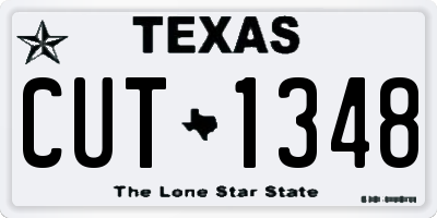 TX license plate CUT1348