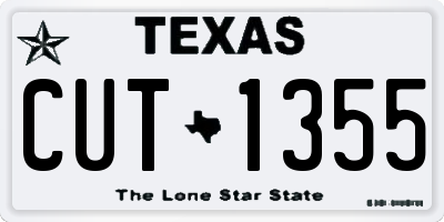 TX license plate CUT1355