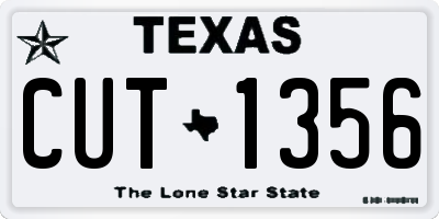 TX license plate CUT1356