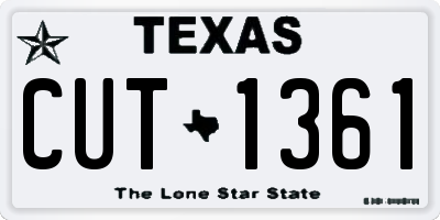 TX license plate CUT1361