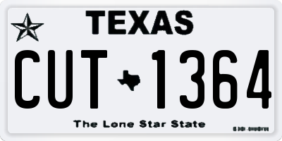TX license plate CUT1364