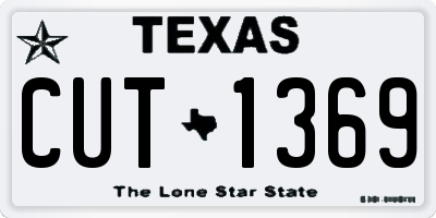 TX license plate CUT1369