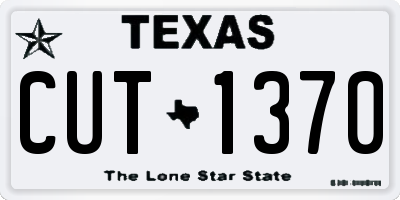 TX license plate CUT1370