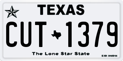 TX license plate CUT1379