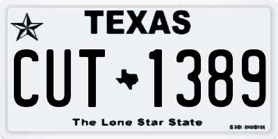 TX license plate CUT1389