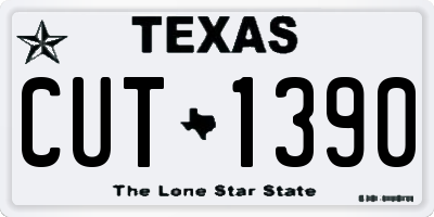 TX license plate CUT1390