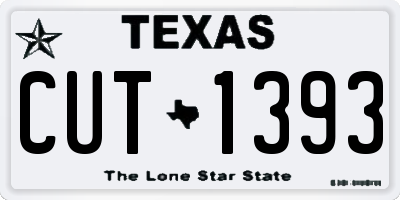 TX license plate CUT1393