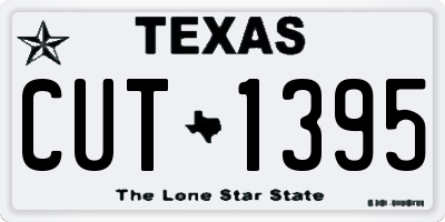 TX license plate CUT1395