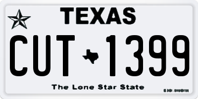 TX license plate CUT1399