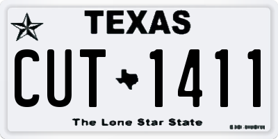 TX license plate CUT1411