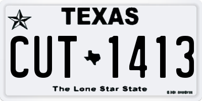 TX license plate CUT1413