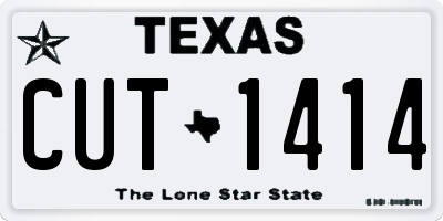TX license plate CUT1414