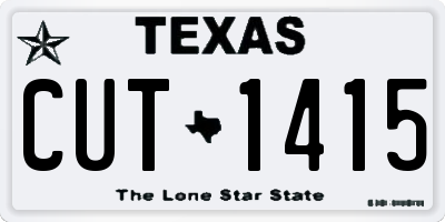 TX license plate CUT1415